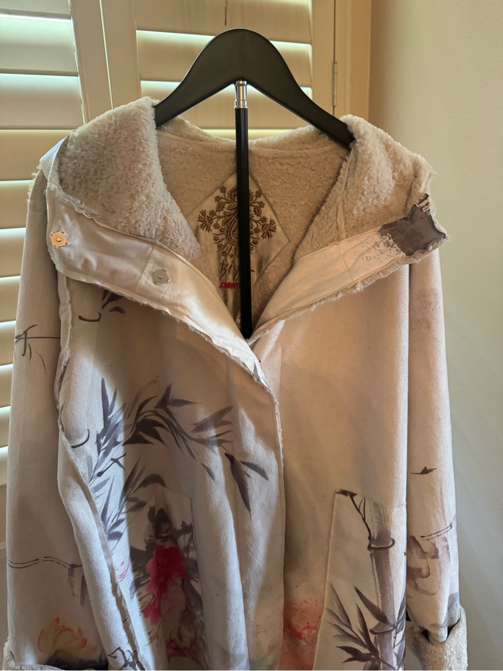 NWOT Johnny Was Faux Suede Sherpa Jacket - Picture 3 of 12